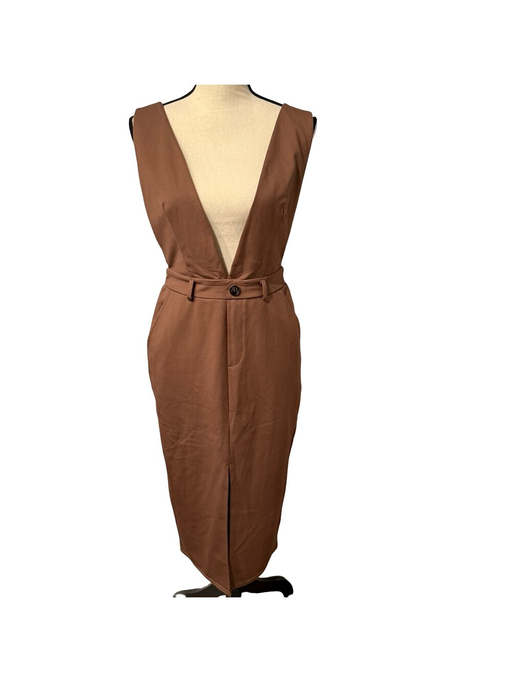 Halara NWT Brown Jumper Overall Dress - Size S